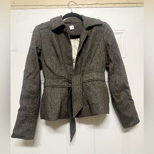 J. Crew Brown Belted Blazer